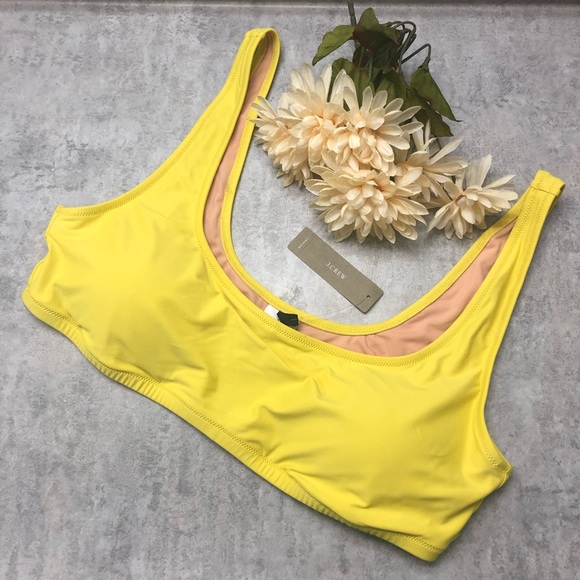 yellow scoop neck bikini